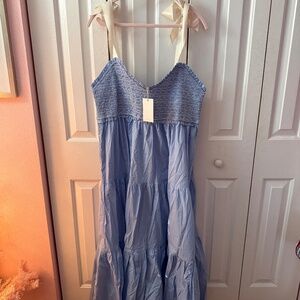 Plus Size Light Blue Maxi Dress NWT